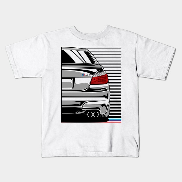 BMW M5 E60 Kids T-Shirt by idrdesign